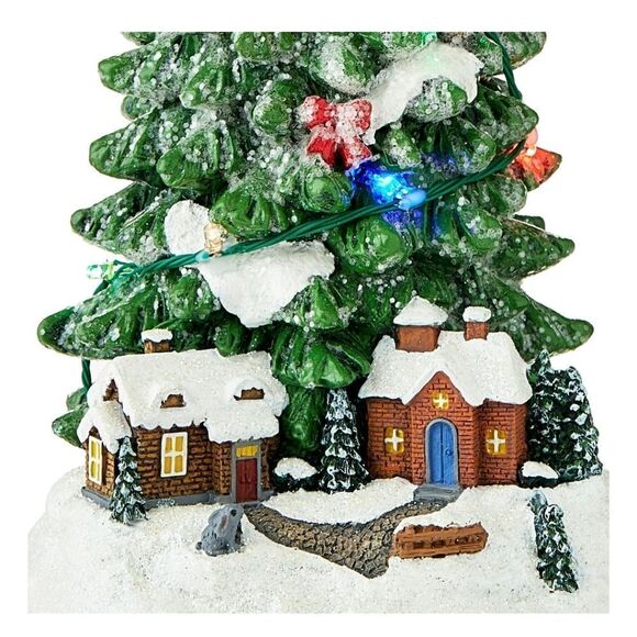 New Christmas Village Light-Up LED Christmas Tree, 12.5 in, by Holiday Time - Picture 3 of 5